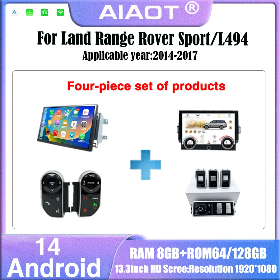 Khadas Vim4 8Gb - 13.3inch Android14 Carplay Multimedia Player for