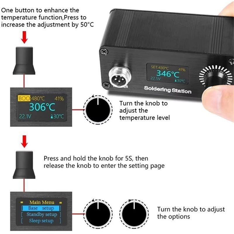 B23B T12 For Home Repairing So - Soldering Station T12 Oled ulasan dan harga